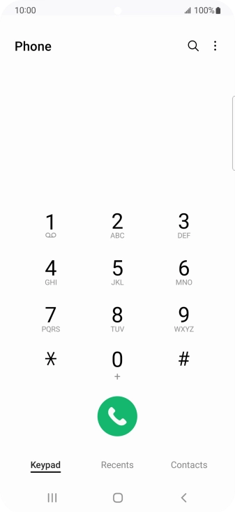 Press the menu icon.