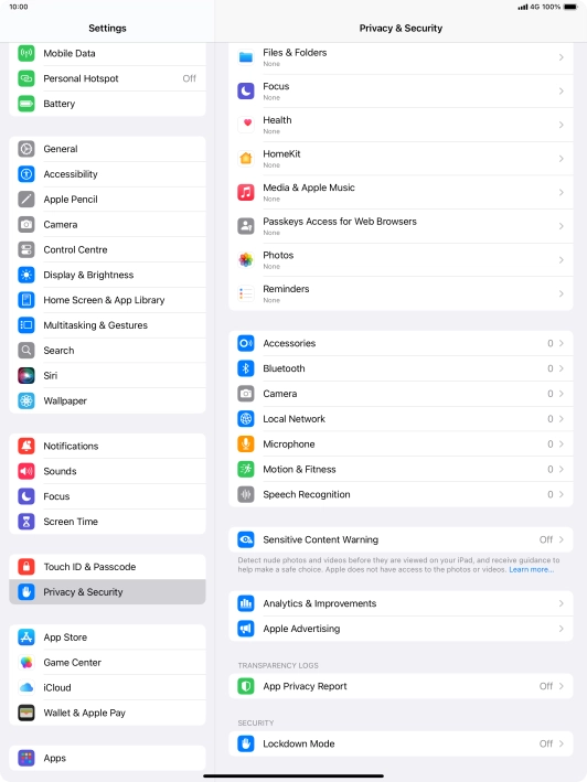 Press App Privacy Report.