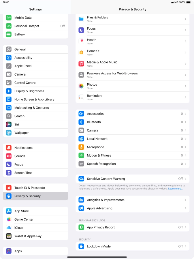 Press App Privacy Report.
