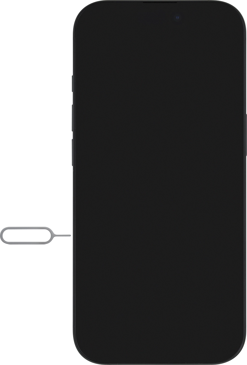 Find the opener for the SIM holder.