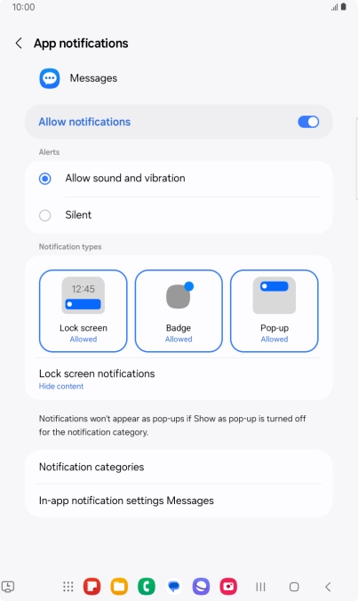 Press the indicator next to Press the indicator next to