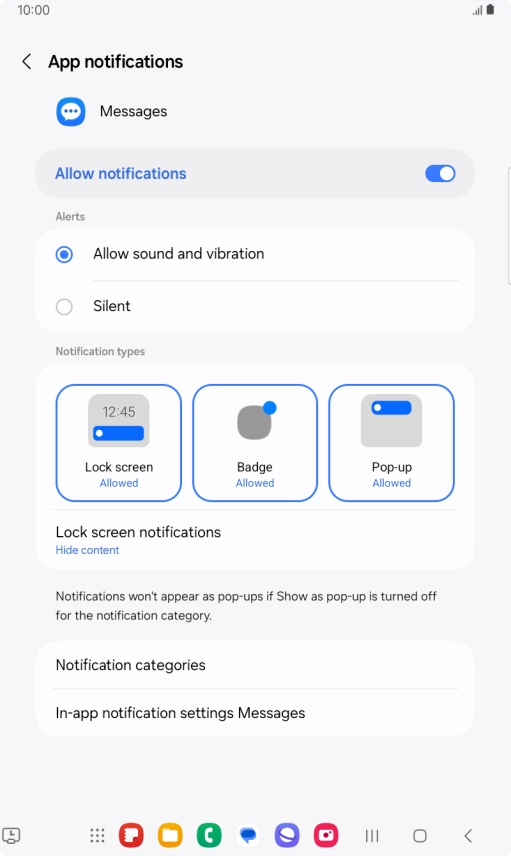Press the indicator next to Press the indicator next to
