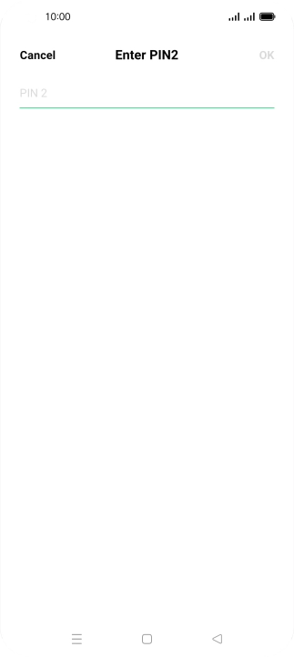 Press PIN 2 and key in your PIN2. The default PIN2 is 1111. Press PIN 2 and key in your PIN2. The default PIN2 is 1111.