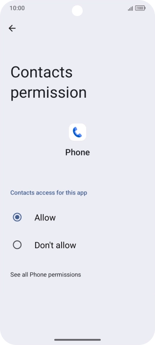 Press the required setting. Press the required setting.