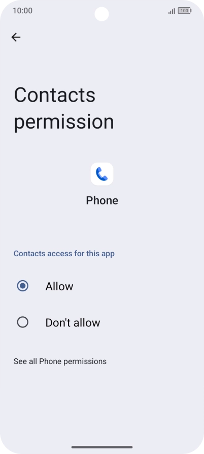 Press the required setting. Press the required setting.