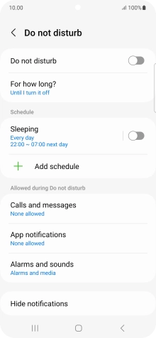 Press the indicator next to 