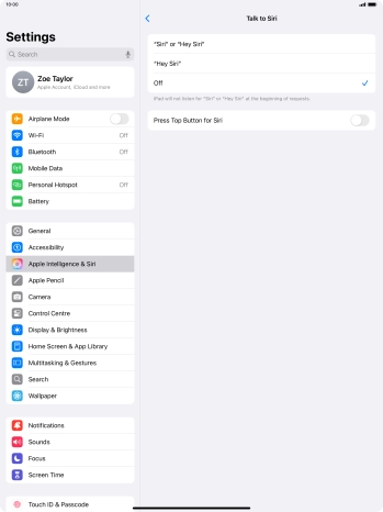 Press the indicator next to 
