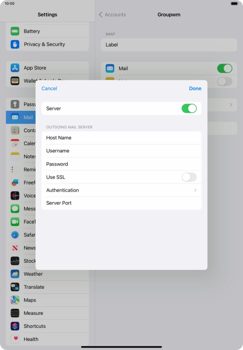 Press the indicator next to Press the indicator next to