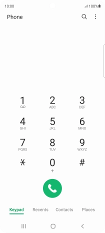 Press the menu icon.
