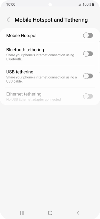 Press Mobile Hotspot. Press Mobile Hotspot.