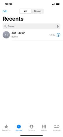Press the information icon next to the required phone number.