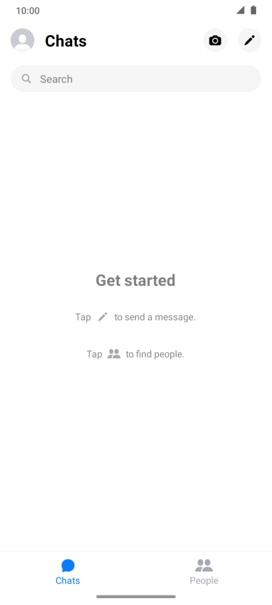 Press the new message icon.