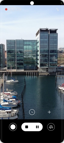 Press the stop icon to stop recording.