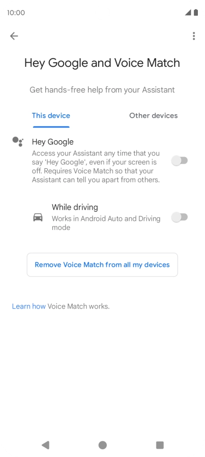 Press the indicator next to 