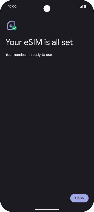 Press Finish. Press Finish.