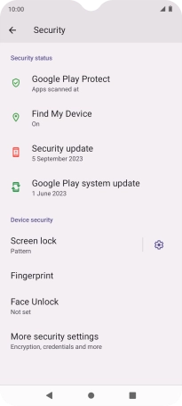 Press Screen lock and key in the current phone lock code.