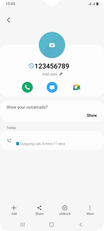 Press the Home key to return to the home screen.