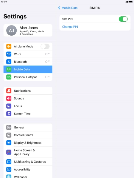 Press the indicator next to 