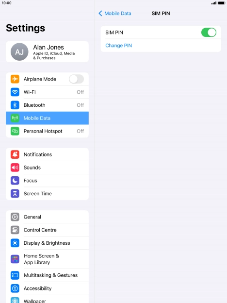 Press Change PIN. Press Change PIN.