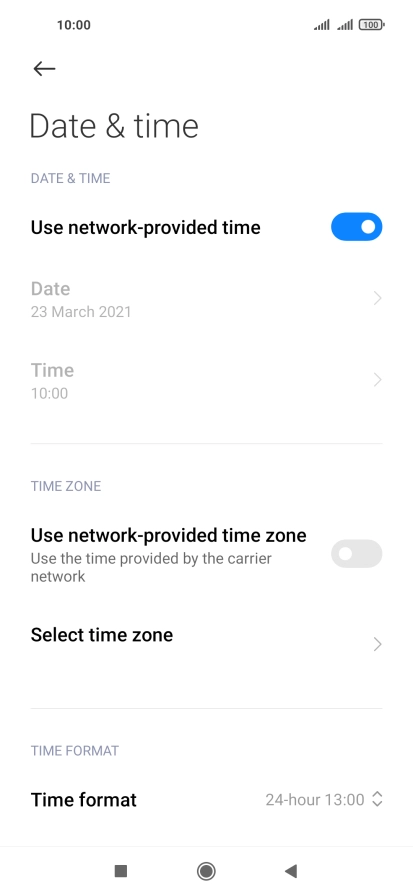 Press the indicator next to 
