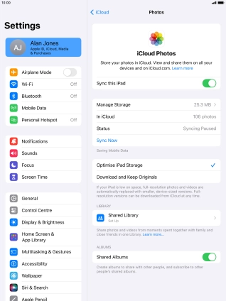Press the indicator next to 