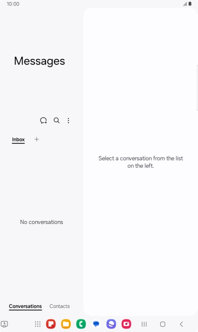 Press the menu icon. Press the menu icon.