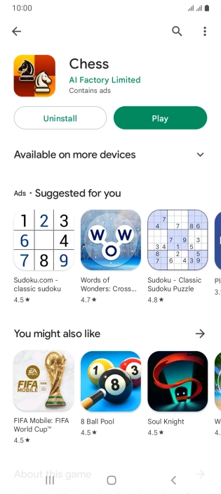 Press the Home key to return to the home screen.