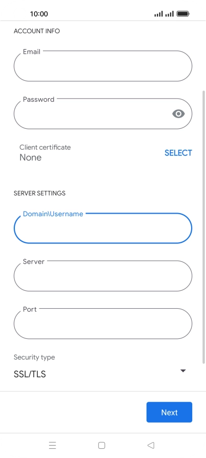 Press the field below 