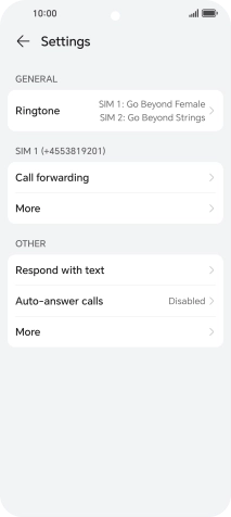 Press Call forwarding.