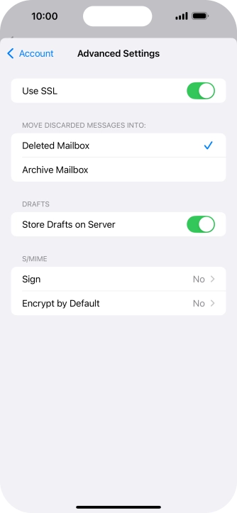 Press the indicator next to 