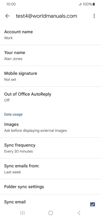 Press Account name and key in the required name.