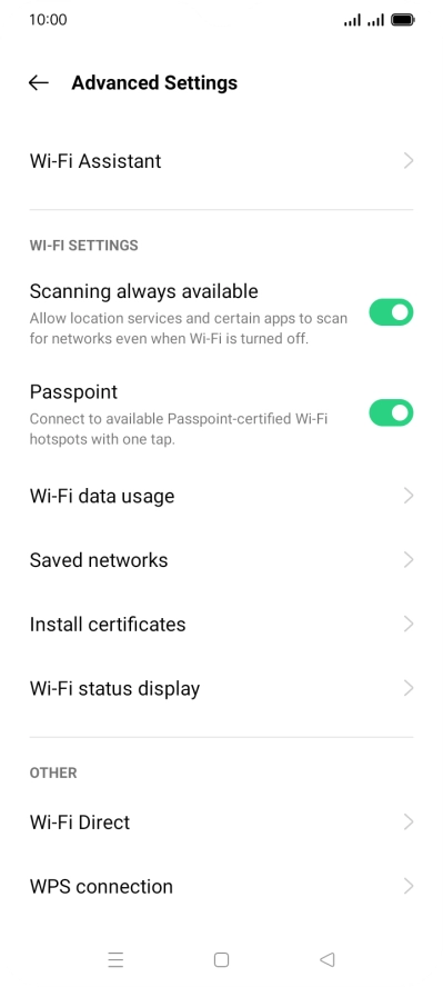 Press Wi-Fi Assistant.