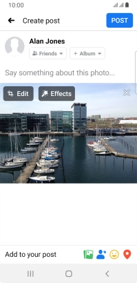 Press the text input field and key in the required text.