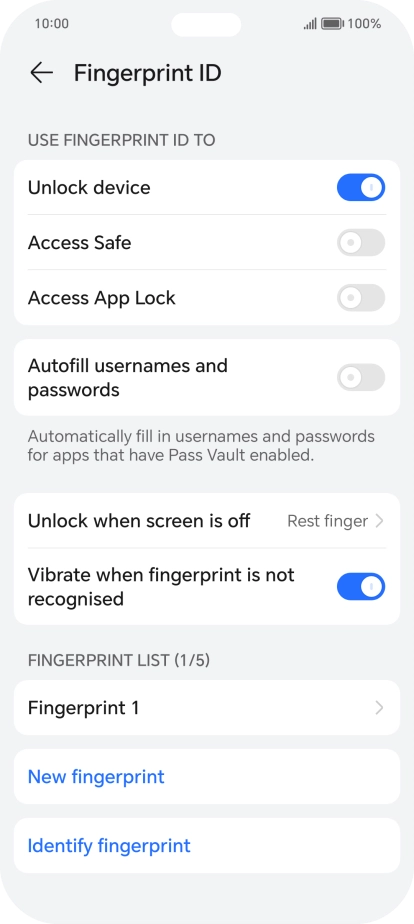 Press the required settings. Press the required settings.