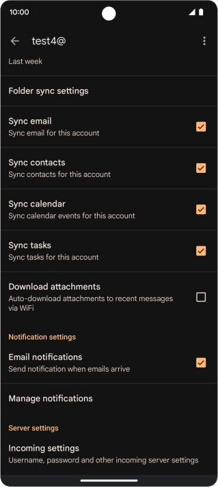 Press the field next to 