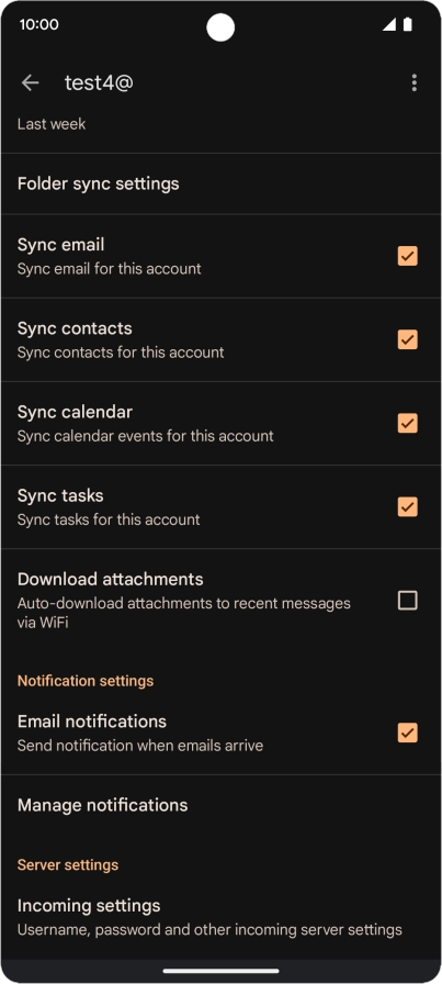 Press the field next to 