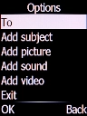 Select To and press the Left selection key.
