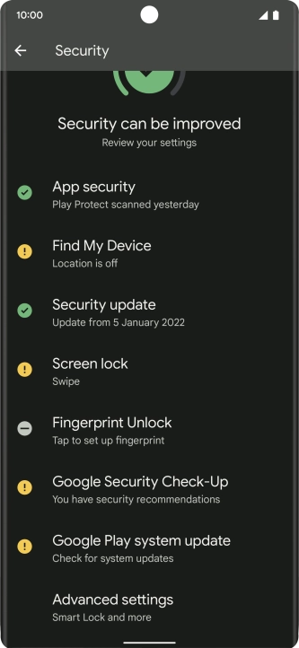 Press Advanced settings.