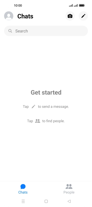 Press the search field and key in the first letters of the recipient's name.