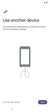 Press Can't use other device?.