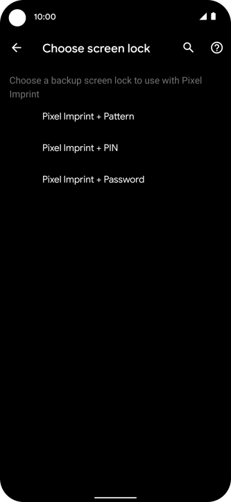 Press the required phone lock code and follow the instructions on the screen to create an additional phone lock code.