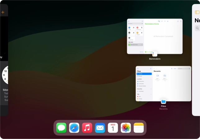 Press the required application. Press the required application.