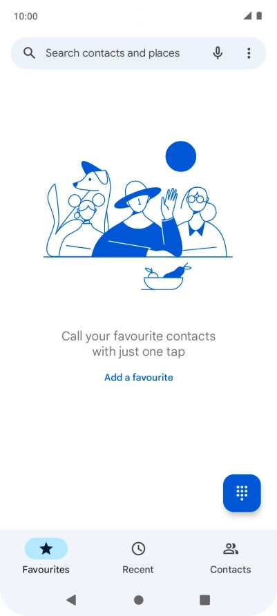 Press the keypad icon.