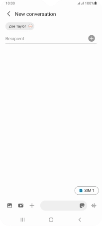 Press the SIM icon to select the required SIM.