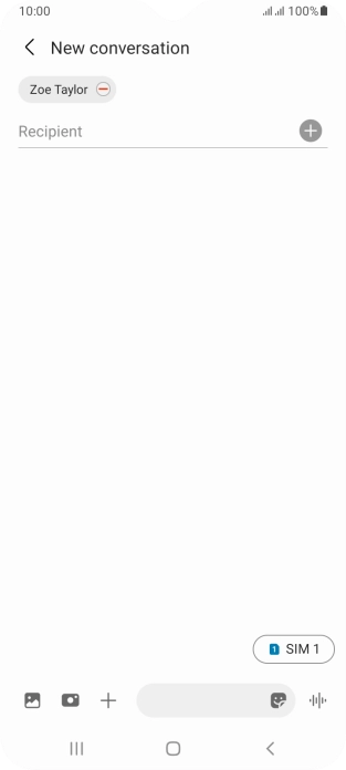 Press the SIM icon to select the required SIM.