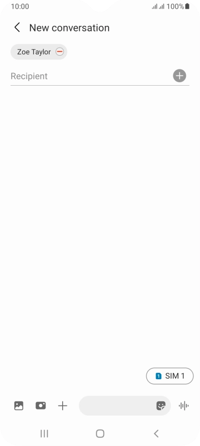 Press the SIM icon to select the required SIM.