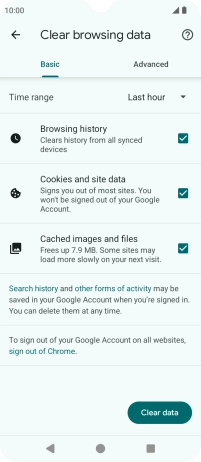 Press the fields next to the required data types.
