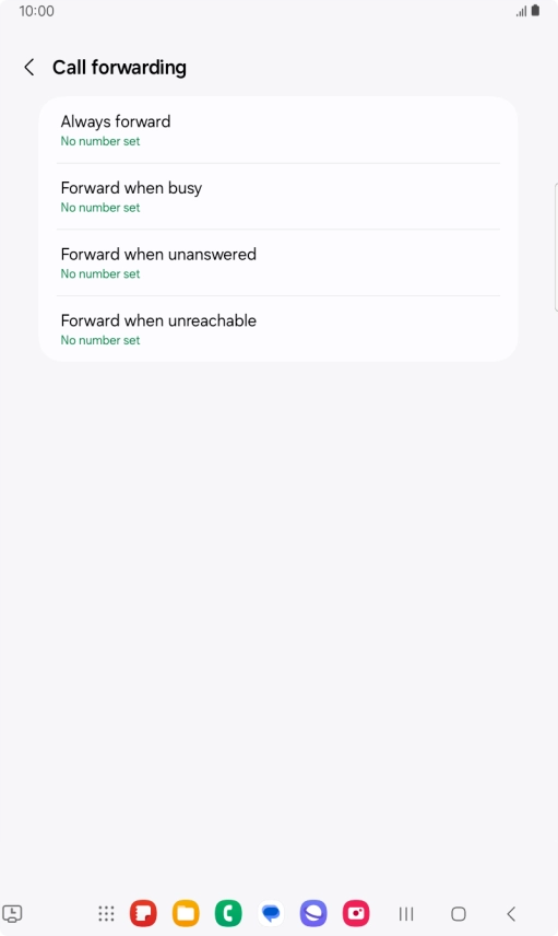Press the Home key to return to the home screen. Press the Home key to return to the home screen.