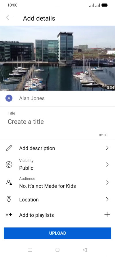 Press the field below 