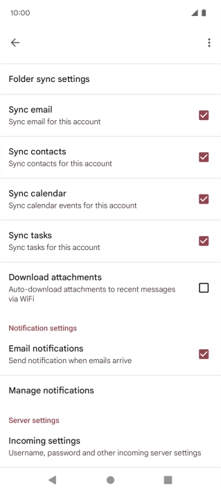 Press the field next to 